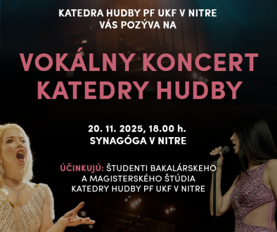 Vokálny koncert Katedry hudby PF UKF v Nitre